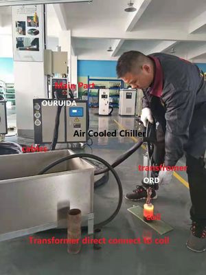 Goede prijs IGBT-het Metaal van de Omschakelaarsdsp Controle droeg Inductie het Verwarmen Handbediend Materiaal online